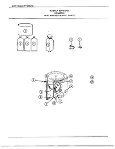 Wire Harness And Misc. Parts Diagram and Parts List for 6337B  Frigidaire Washer