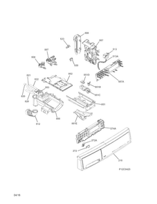 Control Panel Diagram and Parts List for 41741912510  Kenmore Washer