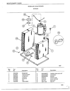 Room Air Conditioner Page 3 Diagram and Parts List for 5078004  Frigidaire Air Conditioner