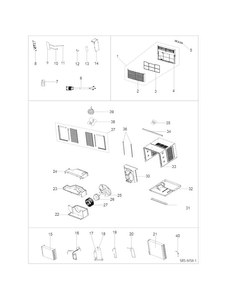 Recommended Spare Parts Diagram and Parts List for 25370051013  Kenmore Air Conditioner