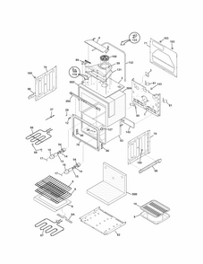 Upper Oven Diagram and Parts List for 79048779901  Kenmore Wall Oven
