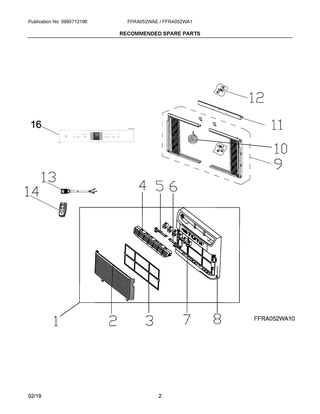 Part Location Diagram of 5304520825 Frigidaire CONTROL