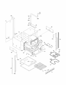 Lower Oven Diagram and Parts List for 79040619800  Kenmore Wall Oven