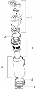 Dust Cup Diagram and Parts List for EL8851A  Electrolux Canister Vacuum
