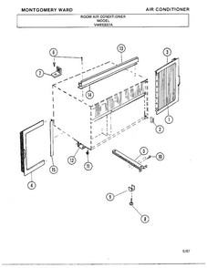 Room Air Conditioner Page 9 Diagram and Parts List for 5337A  Frigidaire Air Conditioner