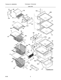 SHELVES Diagram and Parts List for FGHC2369KE1  Frigidaire Refrigerator