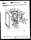 TUB AND FRAME PARTS Diagram and Parts List for DW1800LA2  Frigidaire Dishwasher
