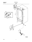 CABINET Diagram and Parts List for FFU09M2AW2  Frigidaire Freezer