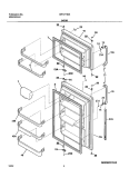 DOOR Diagram and Parts List for GRT21N6AW5  Gibson Refrigerator