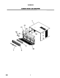 CABINET FRONT AND WRAPPER Diagram and Parts List for FAC080J7A2  Frigidaire Air Conditioner
