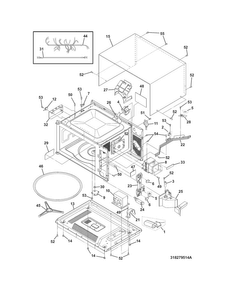 Microwave Diagram and Parts List for FGMC3065KBB  Frigidaire Microwave Oven Combo
