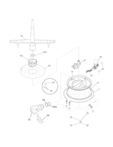 Motor & Pump Diagram and Parts List for FBD2400KQ4A  Frigidaire Dishwasher