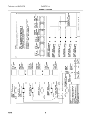 Wiring Diagram Diagram and Parts List for E36GC76PRS4  Frigidaire Cooktop