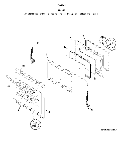 Door Diagram and Parts List for 79092619810  Kenmore Range
