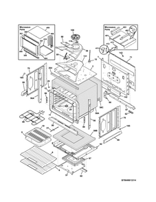 Lower Oven Diagram and Parts List for 79049612314  Kenmore Microwave