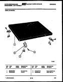 TOP ASSEMBLY Diagram and Parts List for SP184NXR1  Frigidaire Dishwasher