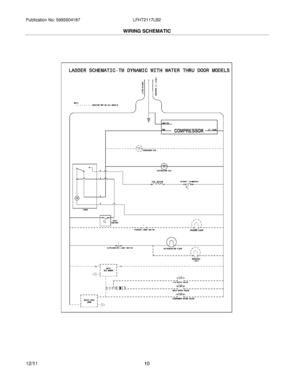 10 - WIRING SCHEMATIC Diagram and Parts List for LFHT2117LB2  Frigidaire Refrigerator