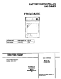 COVER Diagram and Parts List for FDG216RES0  Frigidaire Dryer