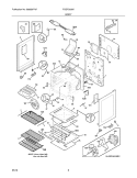 BODY Diagram and Parts List for FGGF3032KBF  Frigidaire Range