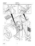 DRY CAB, HEATER Diagram and Parts List for CREF342AS1  Frigidaire Dryer