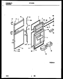 DOOR PARTS Diagram and Parts List for FRT18QRBW0  Frigidaire Refrigerator