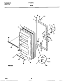 DOOR Diagram and Parts List for TFU09M4AW4  Tappan Freezer