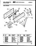 CONTROL PANEL Diagram and Parts List for KF300GDD5  Frigidaire Range