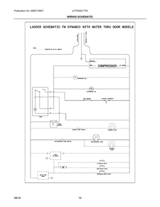 Wiring Schematic Diagram and Parts List for LFTR2021TF8  Frigidaire Refrigerator