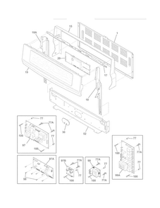 Backguard Diagram and Parts List for CEI30EF5GSH  Electrolux Range