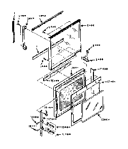 Door Parts Diagram and Parts List for 5648804180  Kenmore Microwave