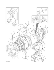 Part Location Diagram of 137412601 Frigidaire Shock Absorber - Rear