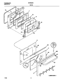 DOOR Diagram and Parts List for FEFB67BHWE  Frigidaire Range