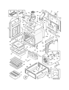 Body Diagram and Parts List for EI30GF45QSA  Electrolux Range