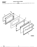DOOR Diagram and Parts List for FEF350SAWH  Frigidaire Range