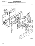 BACKGUARD Diagram and Parts List for FEF367CGSA  Frigidaire Range