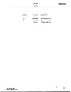 Body Page 4 Diagram and Parts List for 2883-81B  Frigidaire Range