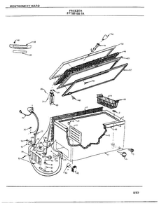 Freezer Diagram and Parts List for 88158-7A  Frigidaire Freezer