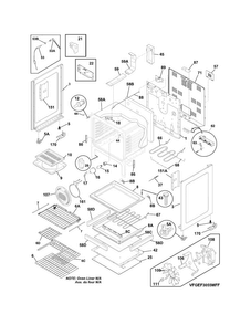 Body Diagram and Parts List for FGEF3055MFG  Frigidaire Range