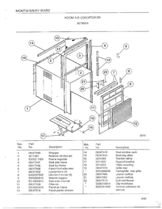 Room Air Conditioner Diagram and Parts List for 5078004  Frigidaire Air Conditioner