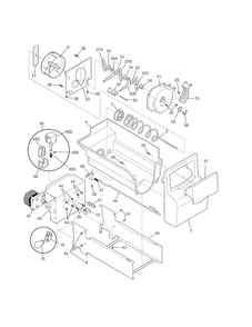 Ice Container Diagram and Parts List for FRS3HR5HM5  Frigidaire Refrigerator