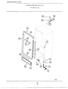 Upright Freezer 19 Cubic Feet Page 3 Diagram and Parts List for 49152-0B  Frigidaire Freezer