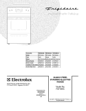 COVER Diagram and Parts List for FEF366CBC  Frigidaire Range