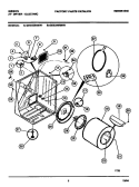 CABINET, DRUM, HEAT DUCT Diagram and Parts List for GDE336RBD1  Gibson Dryer
