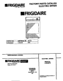 COVER Diagram and Parts List for LDE333PEW0  Frigidaire Dryer