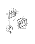 DOOR Diagram and Parts List for KF400GDF2  Frigidaire Range