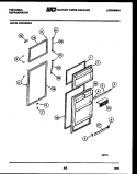 DOOR PARTS Diagram and Parts List for GTN198WV2  Uni Refrigerator
