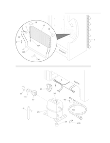 System Diagram and Parts List for FRU17G4JW22  Frigidaire Refrigerator
