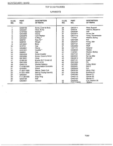 Washer Page 7 Diagram and Parts List for 6007B  Frigidaire Washer