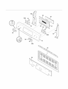Backguard Diagram and Parts List for 79097609300  Kenmore Range