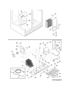 System Diagram and Parts List for FPHS2699PF1  Frigidaire Refrigerator